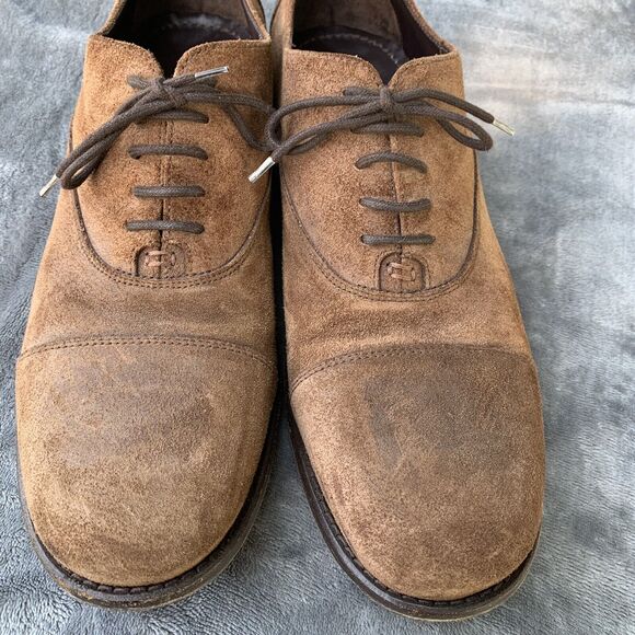 Dolce & Gabbana Nubuck Leather Ethnic Gaelic Gatsby Cap Toe Derby Oxford Sz 8.5 main image 10